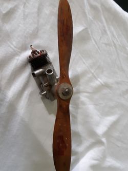 Vintage RC motorized wood propeller-READ discription
