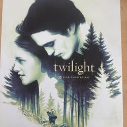 Twilight Saga 10th Anniversary movie poster Kristen Stewart Robert Pattinson