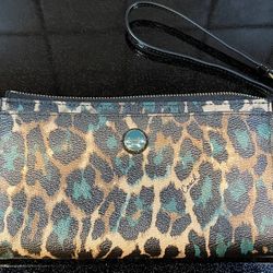 Coach Leopard Wristlet