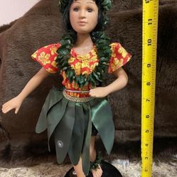 Muñeca Porcelana 13 Plg Hawaiana 