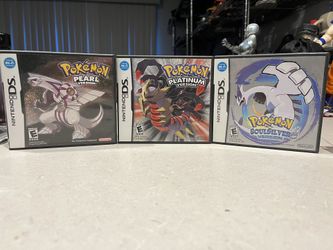 Pokémon DS Soul Silver, Platinum, Pearl Case And Manual Only