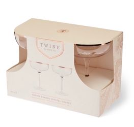 Copper Rimmed Crystal Coupes