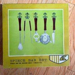 REDUCED—MCM Bar Set, Kane Kutlery, in Original Box