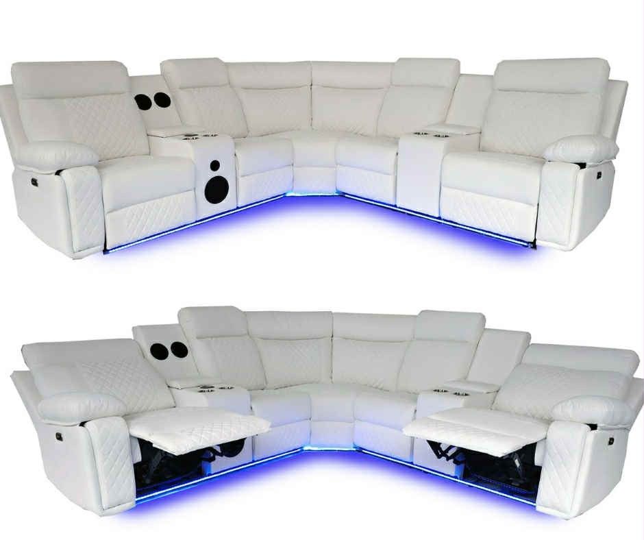 Brand New Power Reclining Sectional Sofa / SofaSeccionalReclinableElectricoNuevoaEstrenar...fast Delivery 🚚