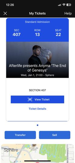 Anyma The End of Genesys Concert Ticket