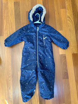 H&M 4T Snowsuit Navy Blue Space Fleece Boy Girl Unisex