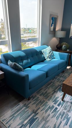 Midcentury modern couch and side chair