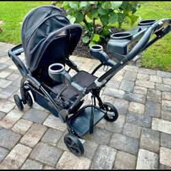 Baby Trend Sit And Stand Double Stroller,  Rain Cover For It, Evenflo Sport Booster Seat