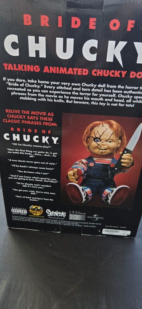 Bright of chucky talking animated chucky doll