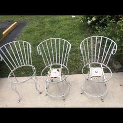 Vintage Antique Iron Chairs