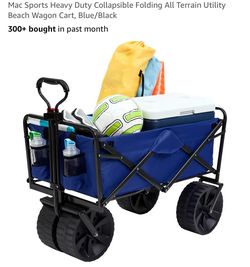 Heavy Duty Collapsible Folding All Terrain Utility Beach Wagon Cart