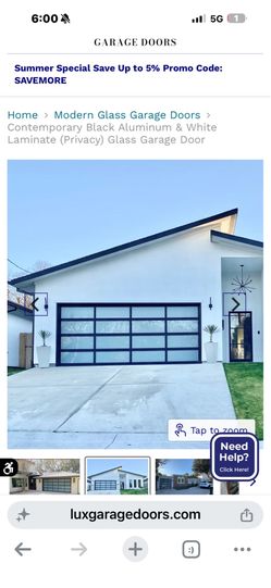 Standard 2 car garage door designer door