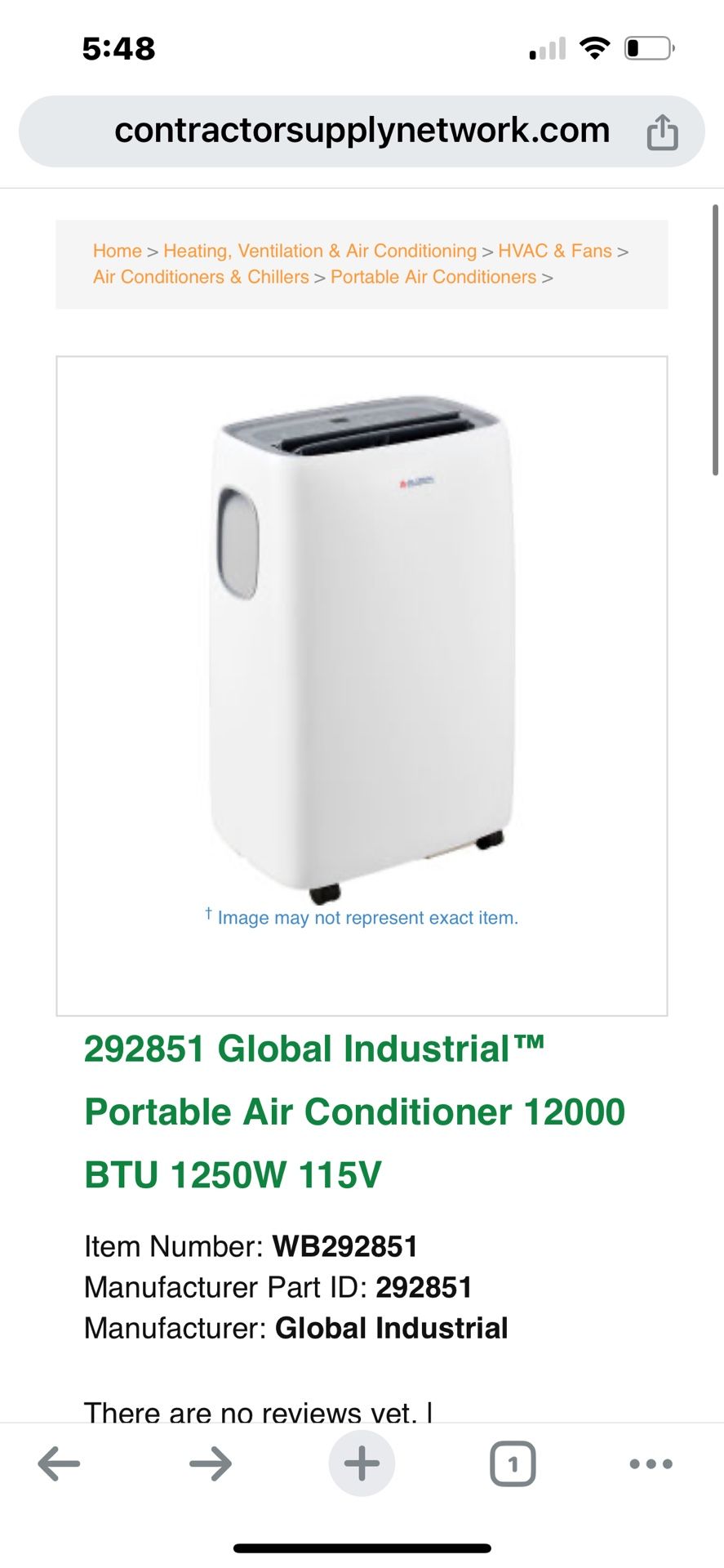 AC Unit 1200 BTU