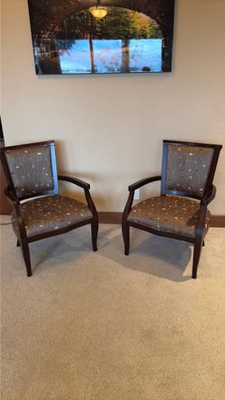 Pair of Upholstered Accent Arm Chairs