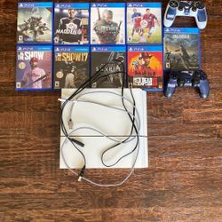 PS4 With Two Controller And 9 Games