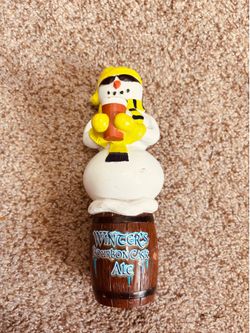Winters Bourbon Cask Ale Snowman Beer Tap Handle