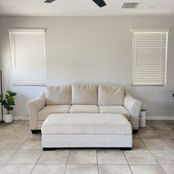 Living Spaces Couch + Ottoman — $400 OBO