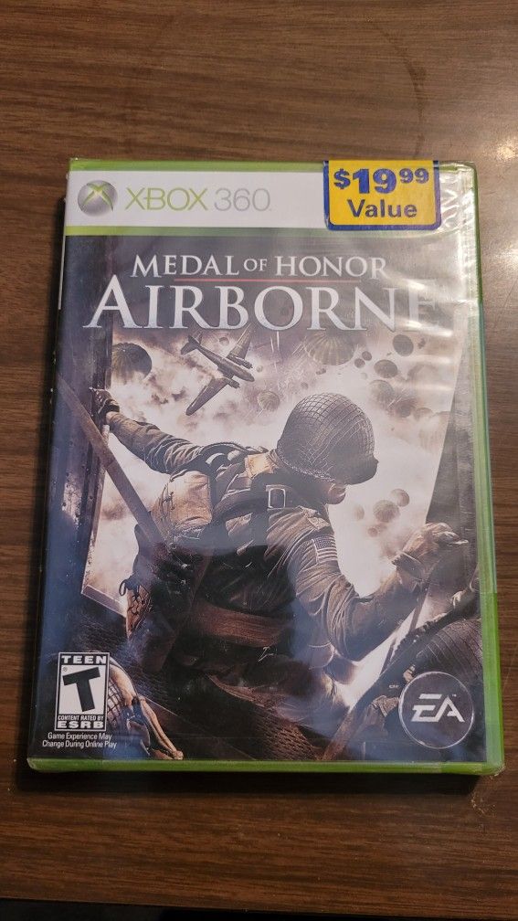 Medal of Honor: Airborne (Microsoft Xbox 360, 2007) BRAND NEW, FACTORY SEALED!