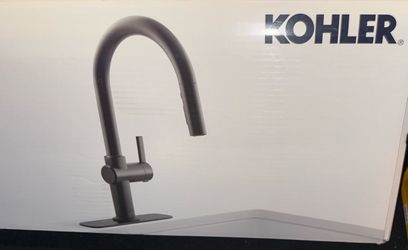 Kohler Clarus Matte Black Kitchen Faucet - Single Hole