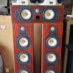*** 5.0 Monitor Audio Silver 8i Tower Speakers, Silver 10i Center Channel, Silver  Fxi Surround Speakers ***