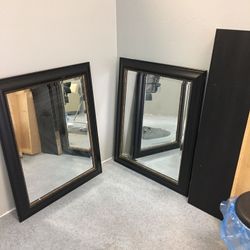 2 black wall mirror