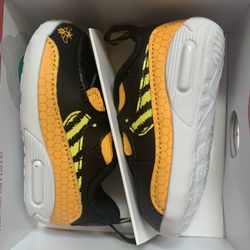Nike Air Max 90 Se (CB) Baby Crib Bootie Shoes Black/Yellow 4c