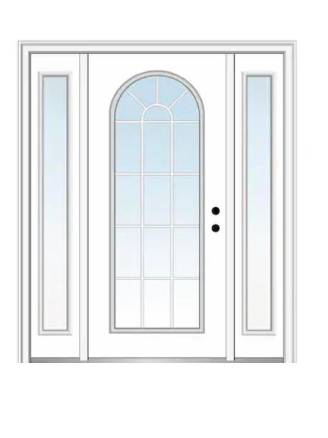 MMI DOOR 60-in x 80-in Fiberglass Full Lite Left-Hand Inswing Brilliant White Painted Prehung