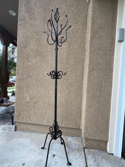 Iron Coat and Hat Hanger Organizer Rack