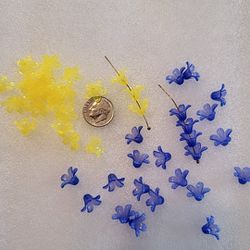 Vintage Lucite Flower Beads Jewelry Craft 