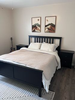 Queen Size Bed Frame + Nightstands