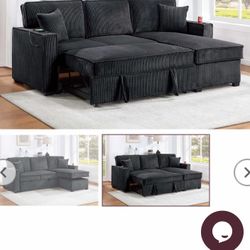 New Reversible Chaise.  Gray Or Black. 