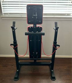 OppsDecor—💪 Adjustable Weight Bench + Barbell Rack (with Bands)