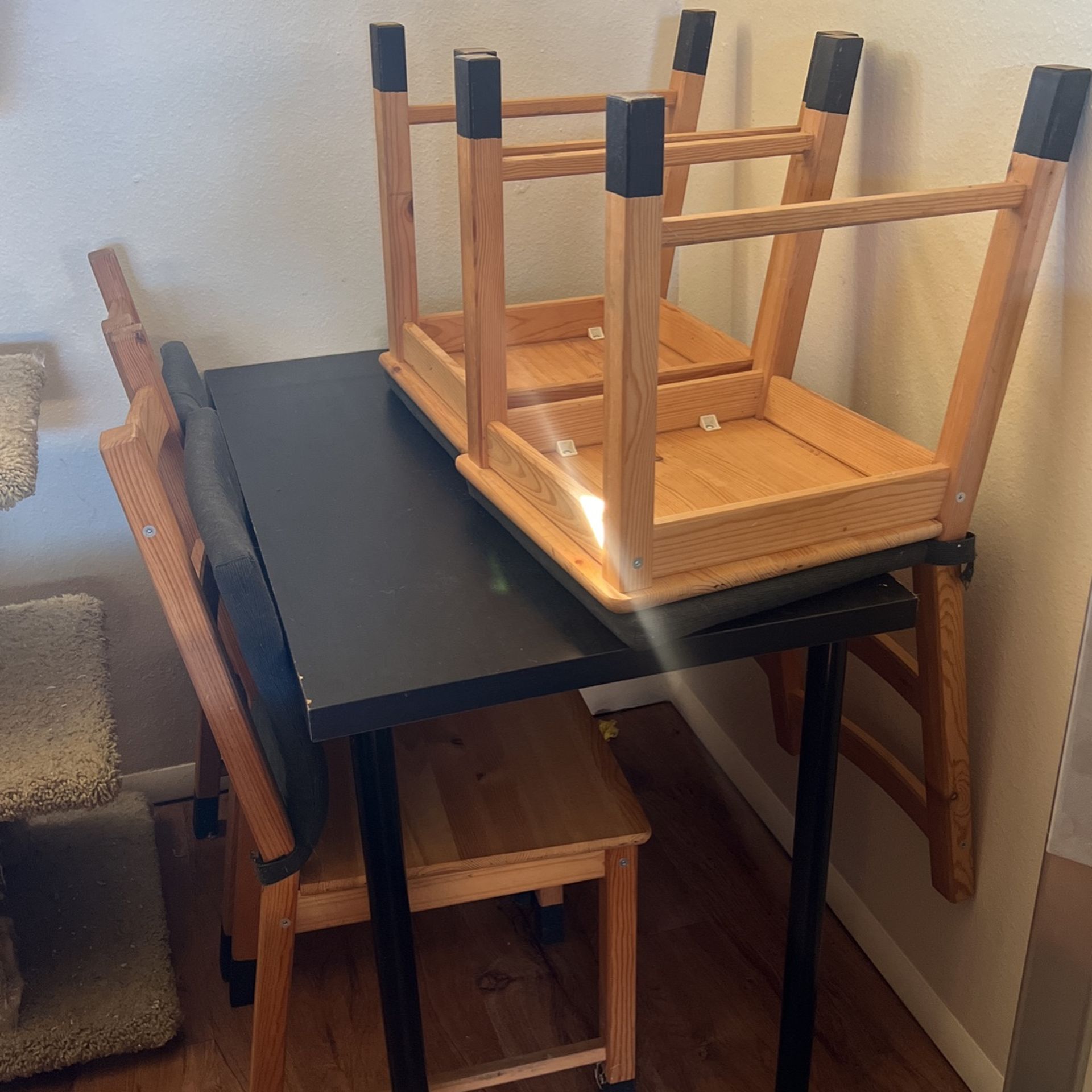 Ikea Black Table With 4 Chairs