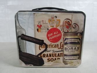 Powdered Borax & Misc. Vintage Advertisemnet Steel Metal Lunch Box