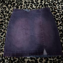 Purple Denim Skirt