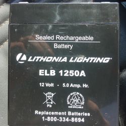 Lithonia Lighting ELB 1250A Sealed Rechargeable Battery