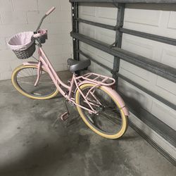 Pink Beach Cruiser Bicycle 