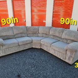 FREE DELIVERY Couch Sofa Sectional 2 Piece Grey