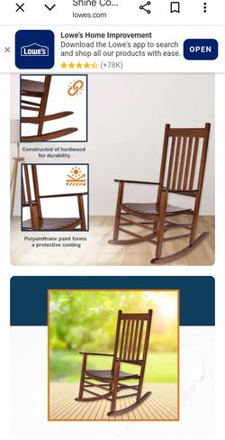 Rocking chair. New. In its box.