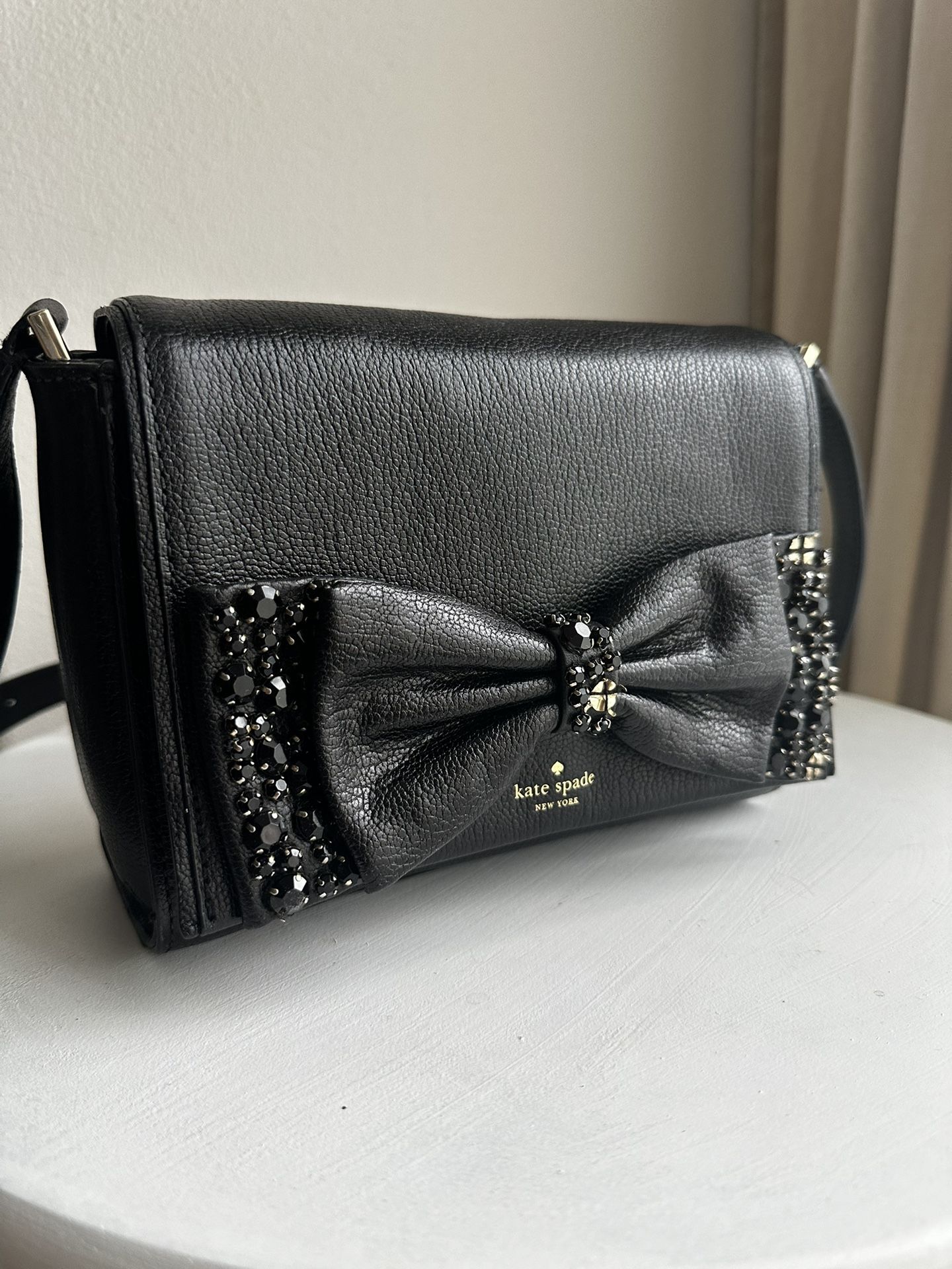 Kate Spade Small Leather Crossbody Handbag with Bow
