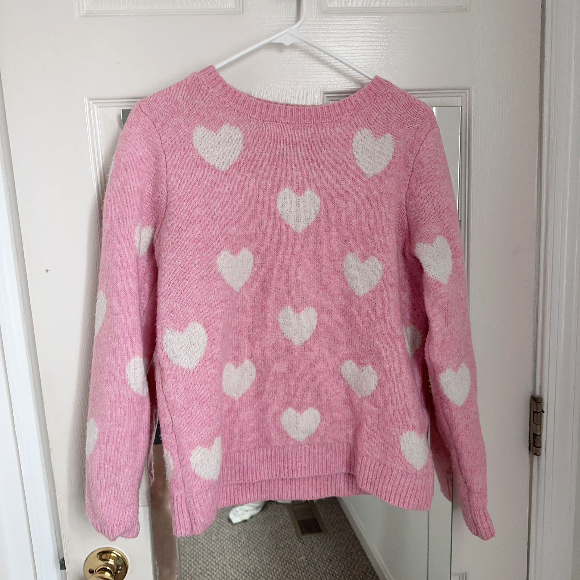 Heart Pink Sweater Womens s