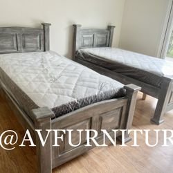 2 Twin Beds And 2 Mattresses 