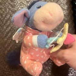 Disney - Pooh Babies -Cuddly Cupid Eeyore - Vintage - 6"