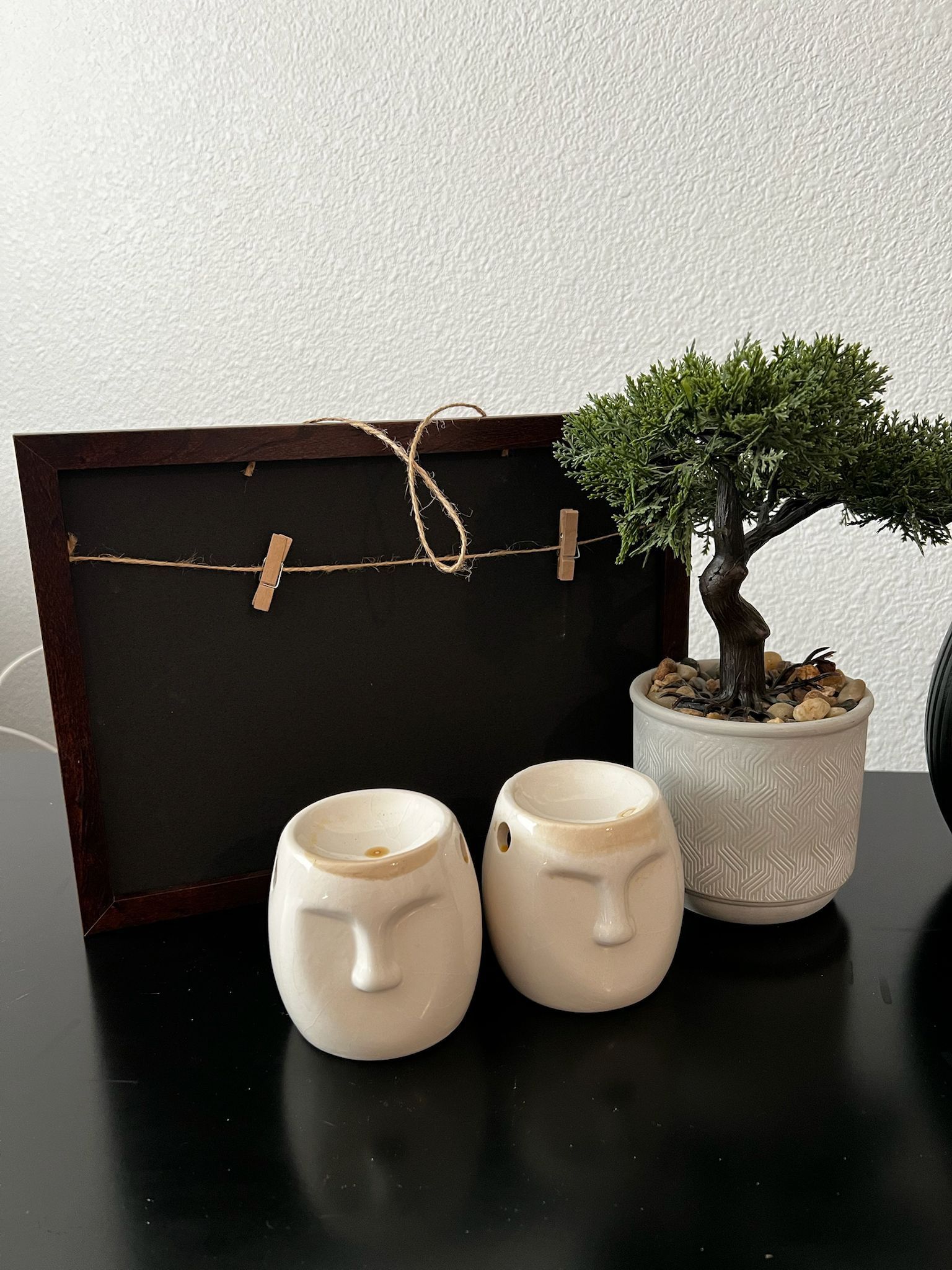 Cute Picture Frame With 2 Face Candle Holders 