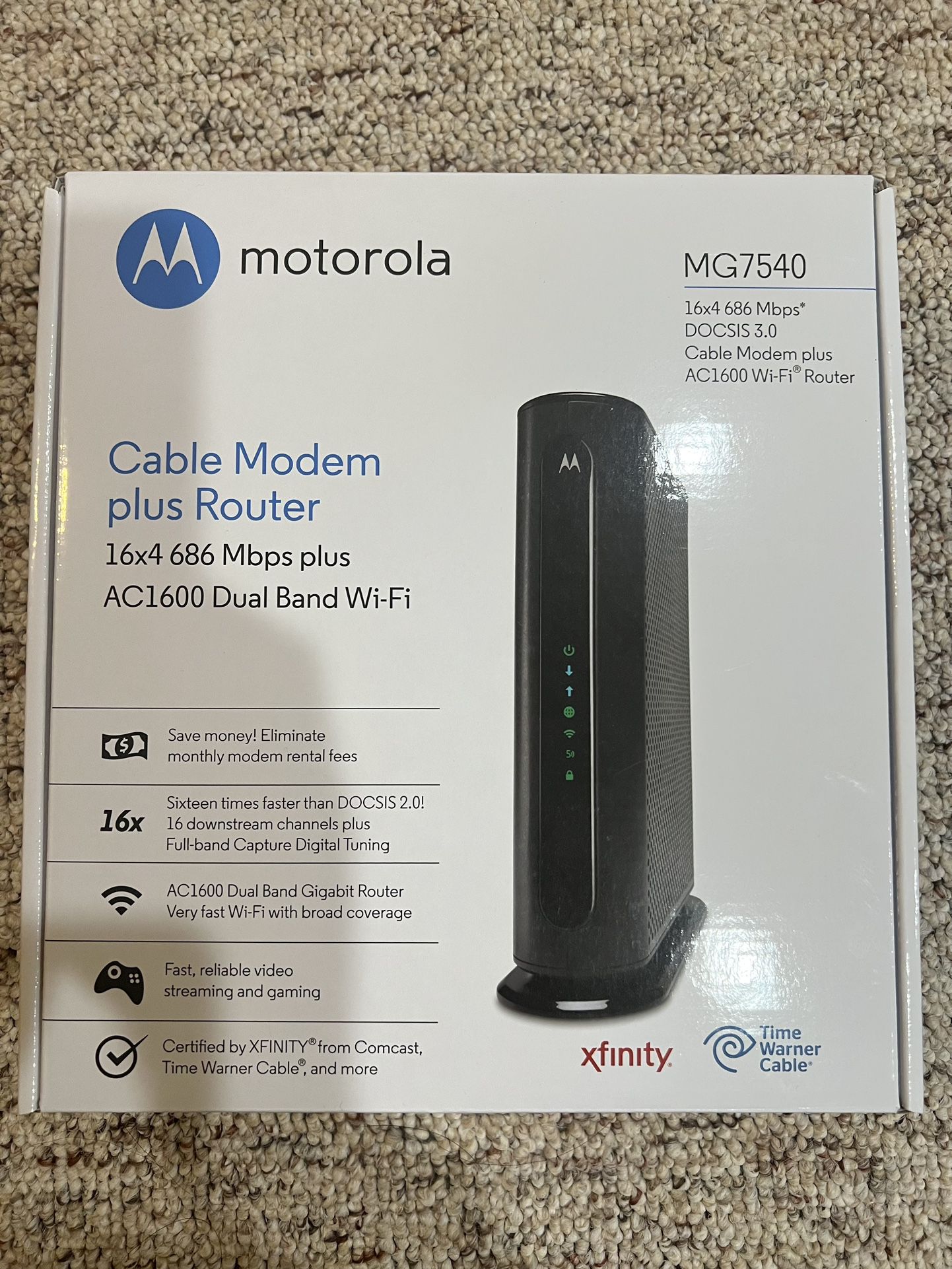 Motorola MG7540 Cable Modem Plus Router