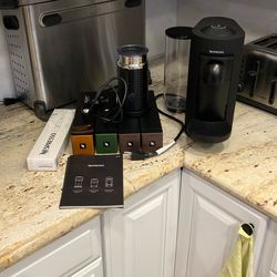 Nespresso Vertuo Plus Kit With 40 Coffee Pods And Milk Frother