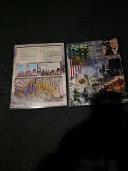 9/11 book with coin and card
