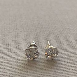 Rectangular Silver Earrings