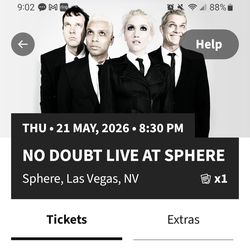 No Doubt ticket Las Vegas Sphere