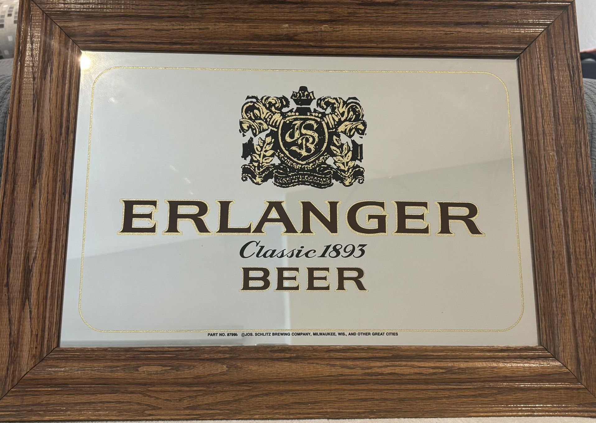 Erlanger Antique Beer Mirror